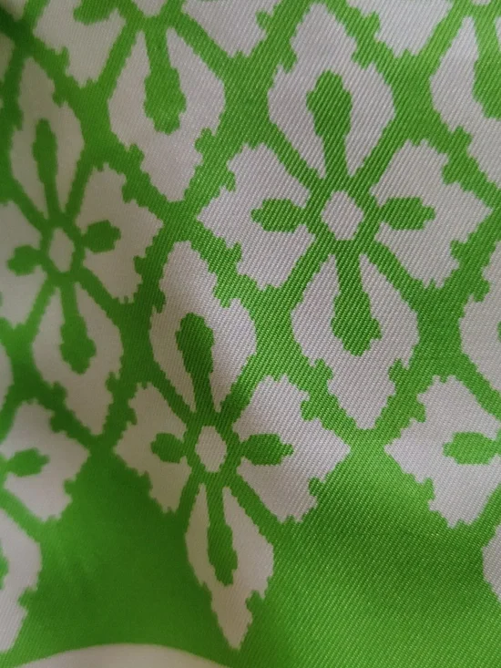 Vintage 1960s–70s Adele Simpson Silk Scarf – Mod Graphic Floral, Oblong 16x68 - Picture 2 of 10